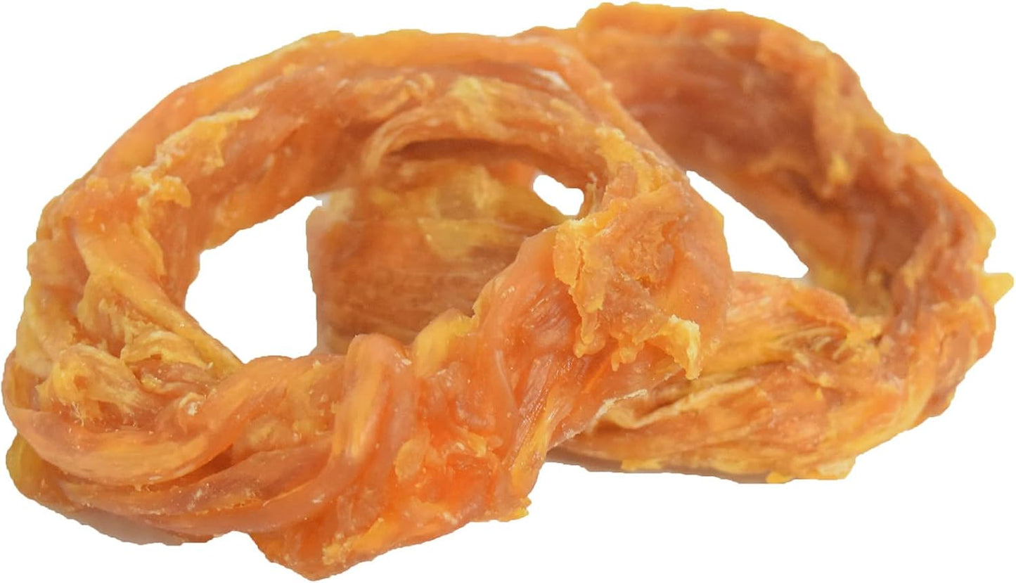 Ultra Chewy Turkey Tendon Rings for Dogs - Premium All-Natural Tendons, Hypoallergenic Treats, Easy to Digest, Alternative to Rawhide (6 Pack)