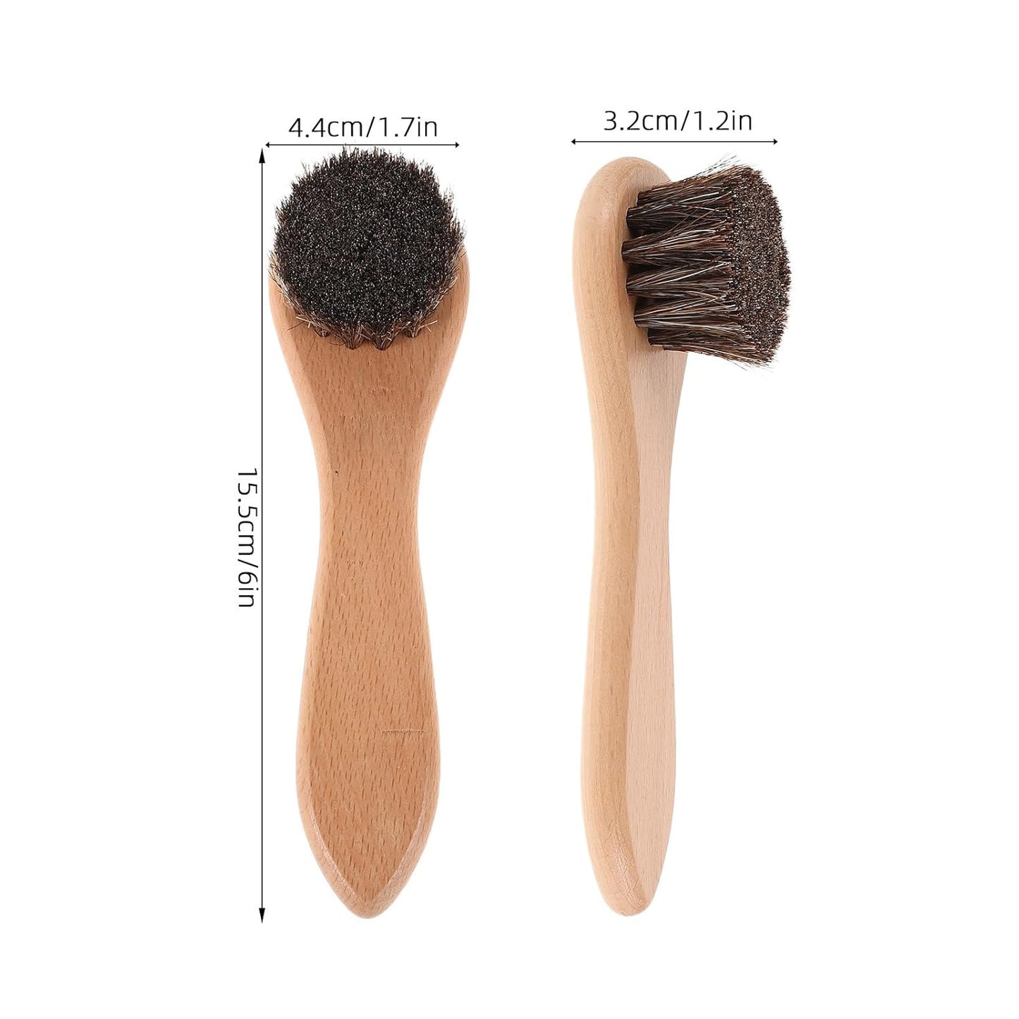 jojofuny 2Pcs Small Pet Grooming Brushes with Soft Wood Bristle, 4-Inch Bathing and Massage Tools for Hamsters, Guinea Pigs, Rabbits, and Small Animals