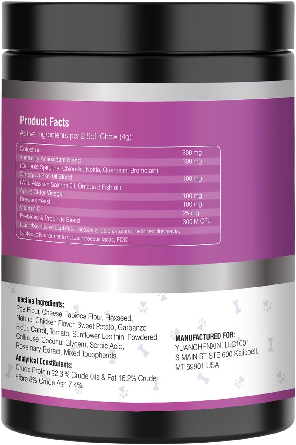 Dog Allergy Chews 200ct - Dog Allergy and Itching Skin Relief Anti Itch Aller Immune Bites for Dogs Licking Paws Treatment Relief Itchy Chew Probiotics Vitamins for Skin and Coat Allergies - Lamb