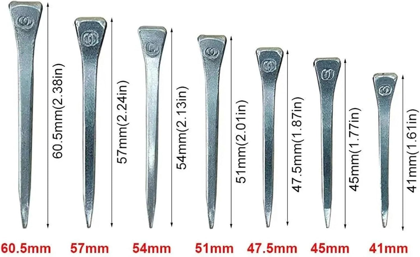 Horseshoe Nails 100Pcs Durable Horseshoe Nails Steel Harness Repair Horse Shoe Hoof Equestrian Sports Equipment for Securing Firmly(100Pcs E6 54mm)