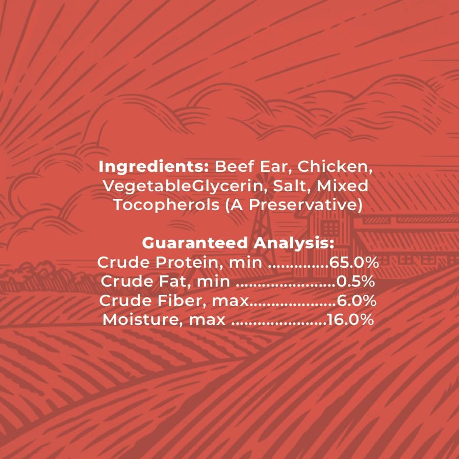 Chicken Coated Cow Ear Nuggies - Treats for Dogs - 1 Pound Bag