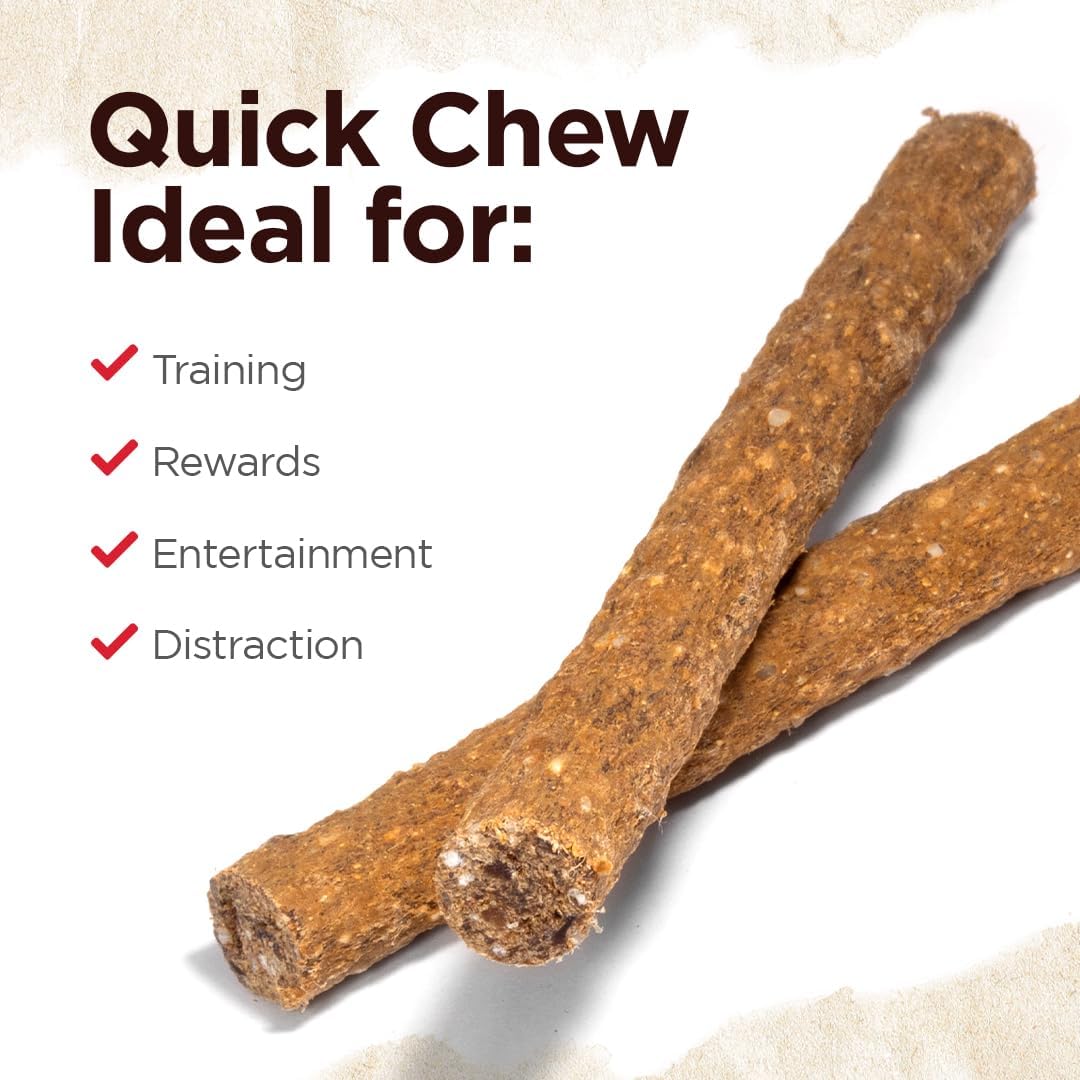 Natural Farm Quick Chicken Chewy Sticks (32-Pack), Low Calorie, Delicious Crunchy Dog Treats with Collagen, High Protein, Great for Small & Medium Dogs