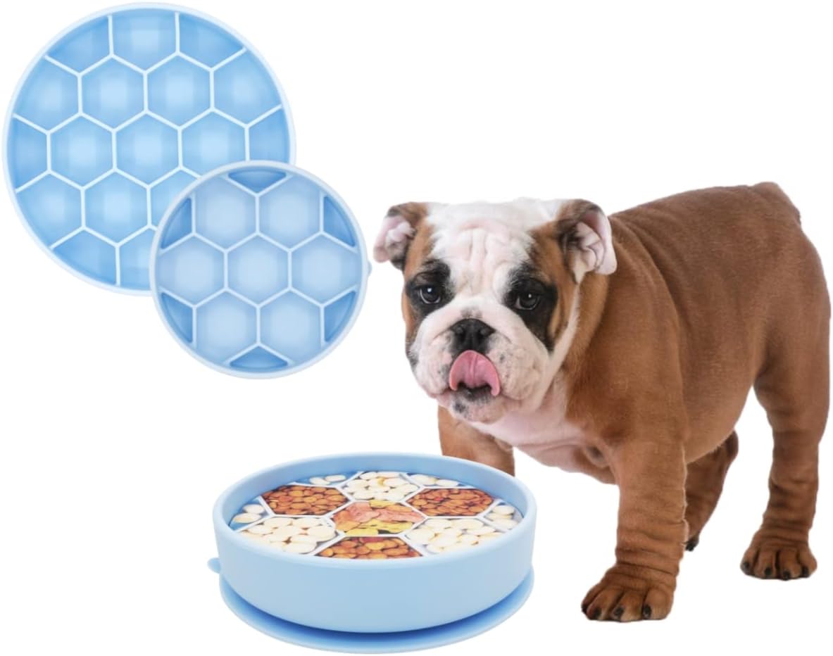 Mr. Peanut's Interactive Slow Feed Dog Bowl, Fun Healthy Bloat Stop Feeder (Small)