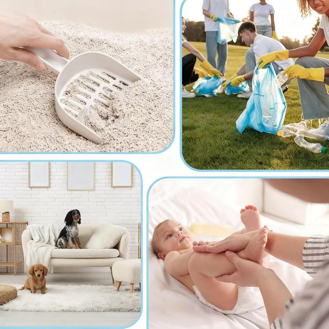 2 Pack Cat Litter Refill Bags Compatible with Litter Genie Easy Roll Pail,Lasting Refills,Leak-Proof & Easy-Tear,Ultimate Odor Control Cat Litter Bags,(50 Bags Total)