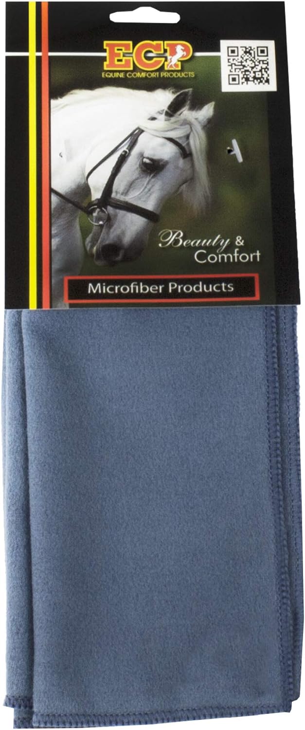 ECP Equine Comfort Products Microfiber Tack Cleaning Towels, Lifts Dirt, Dust & Sweat from Saddles, Bridles & Girths, Polishes Metal & Boots, Chemical-Free Leather Care, for Shows & Daily Use, 3-Pack