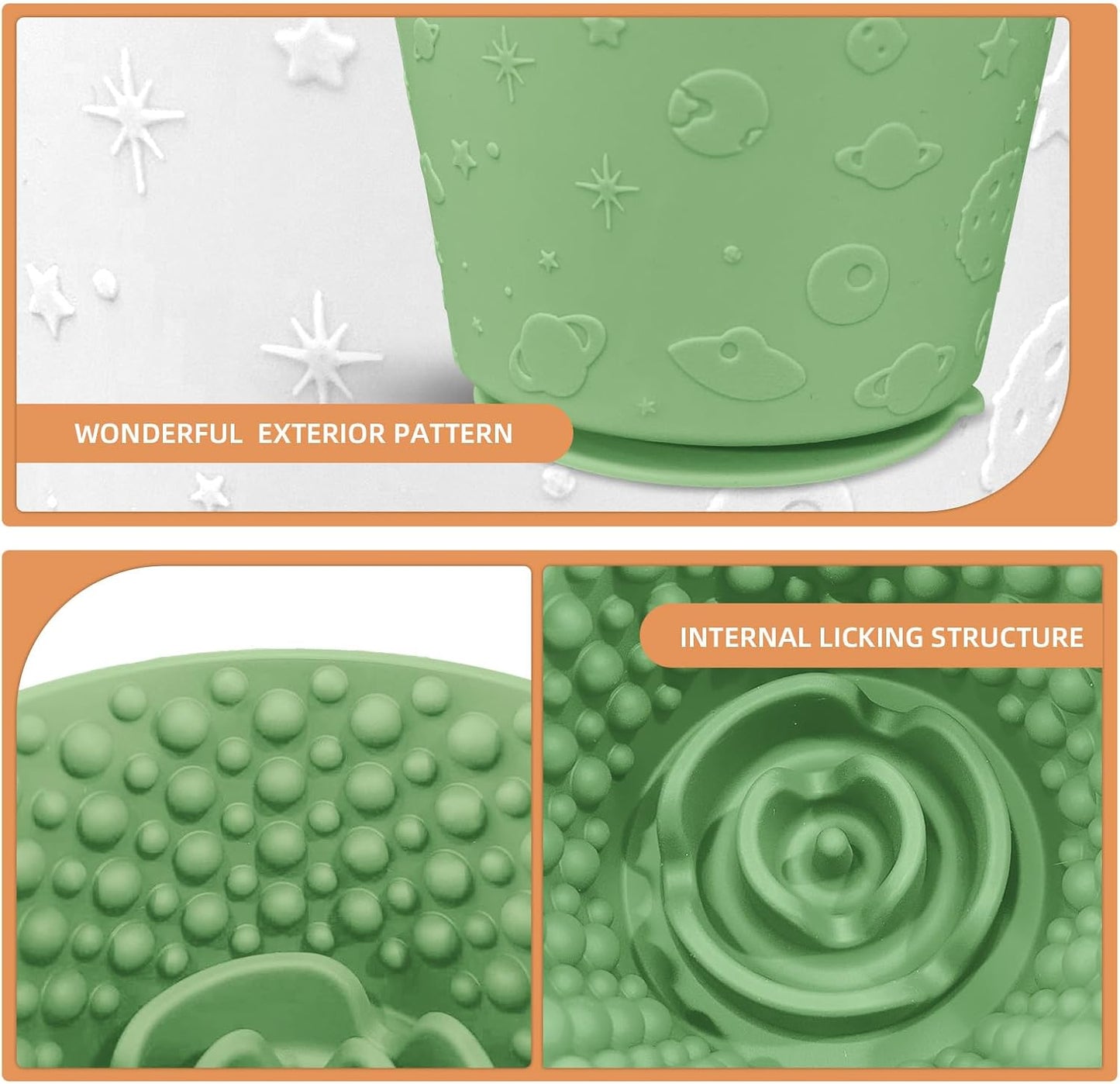 Dog Lick Bowl,Anxiety Relief Non-Slip Silicone Treat Bowl,Durable Anti-Choking Long-Lasting Enrichment Slow Feeder Licking Mat for Medium Large Breed,Freezable BPA Free Silicone Dishwasher Safe