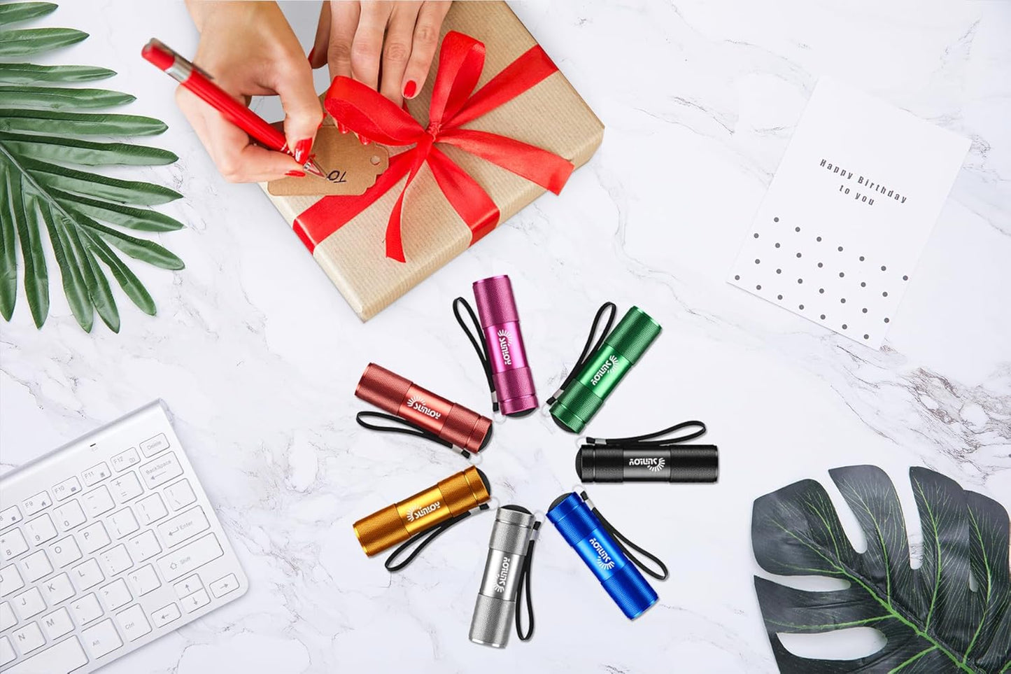 5 Pack Black Light UV Flashlight, 9 LED 395nm Ultraviolet Blacklight Flashlight, Handheld Mini Torch Light Pet Urine Detector for Dog/Cat Urine, Dry Stains(15x AAA Batteries(Green))