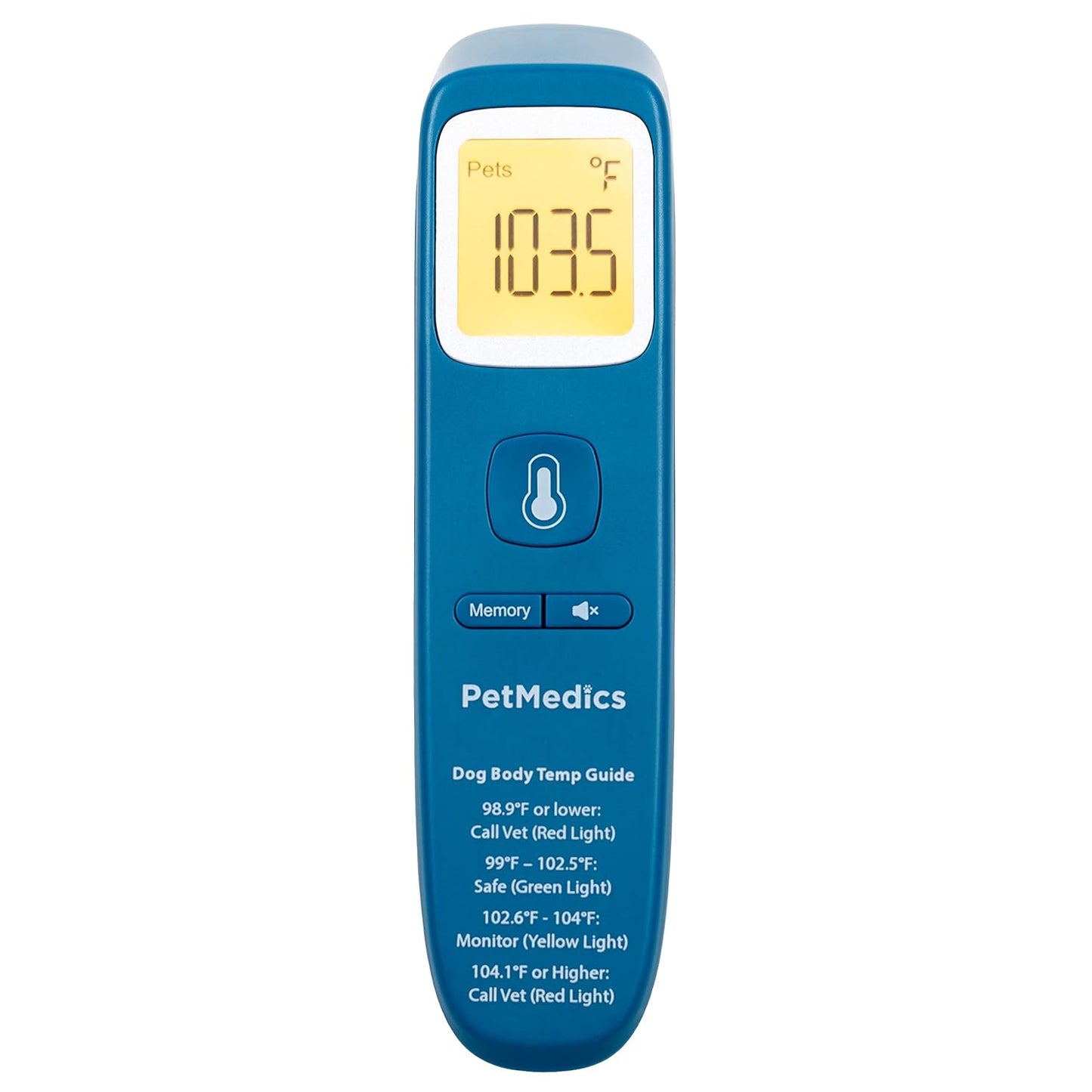 PetMedics Non-Contact Digital Pet Thermometer for Dogs - Infrared Fast and Accurate Canine Temperature Detection - Easy to Read LCD Display