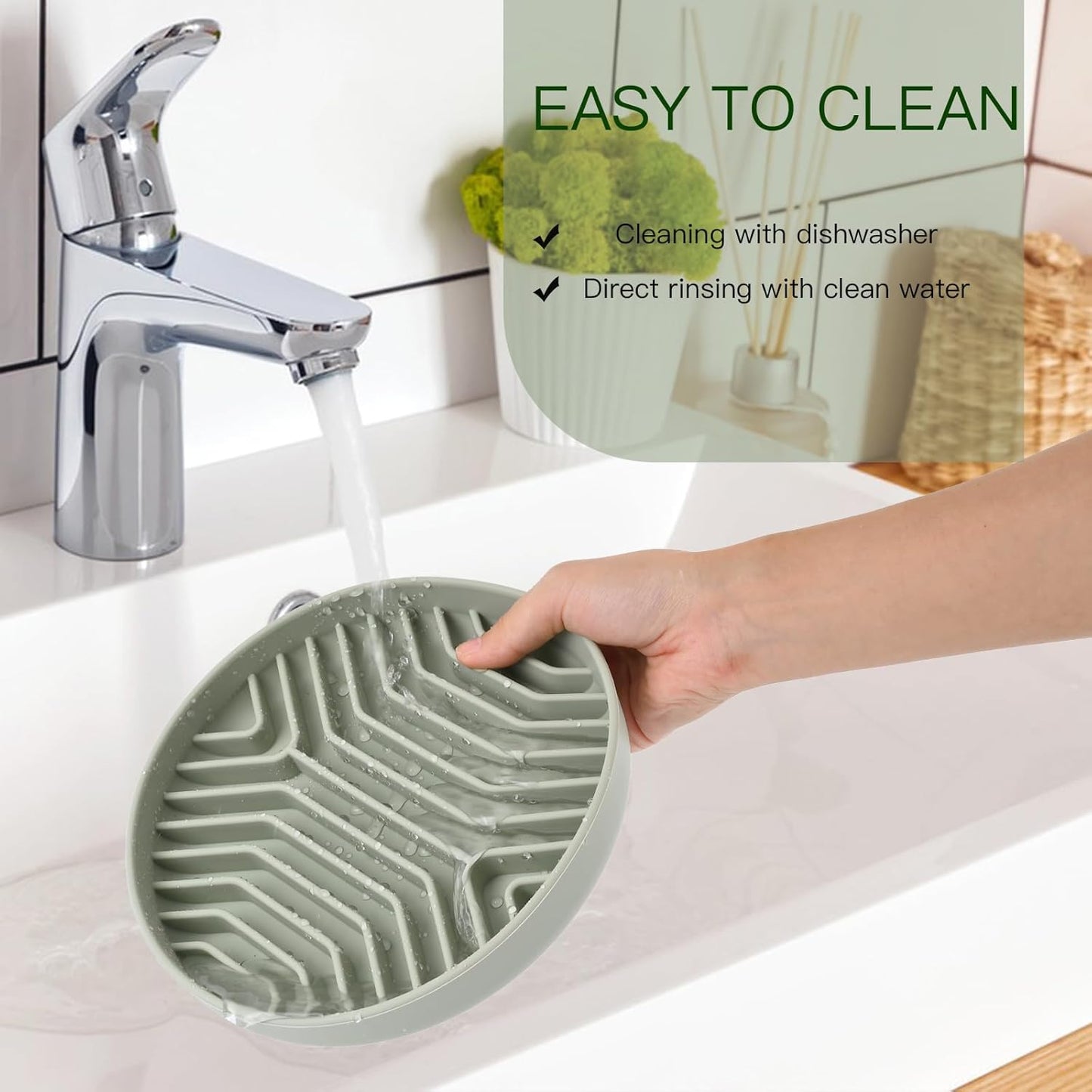 Slow Feeder Dog Bowls, Puzzle Silicone Dog Feeding Bowls with Suction Cups, Anti-Choking, Non-Slip Design, Reduces Boredom, Anxiety, Ideal for Medium to Small Dogs & Cats - XAQMHSW