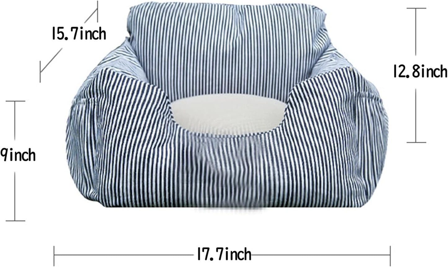 Dog Car Seat, Puppy Dog Booster Seats Fully Detachable and Washable,Bed for Car with Storage Pockets and Clip-On Safety Leash