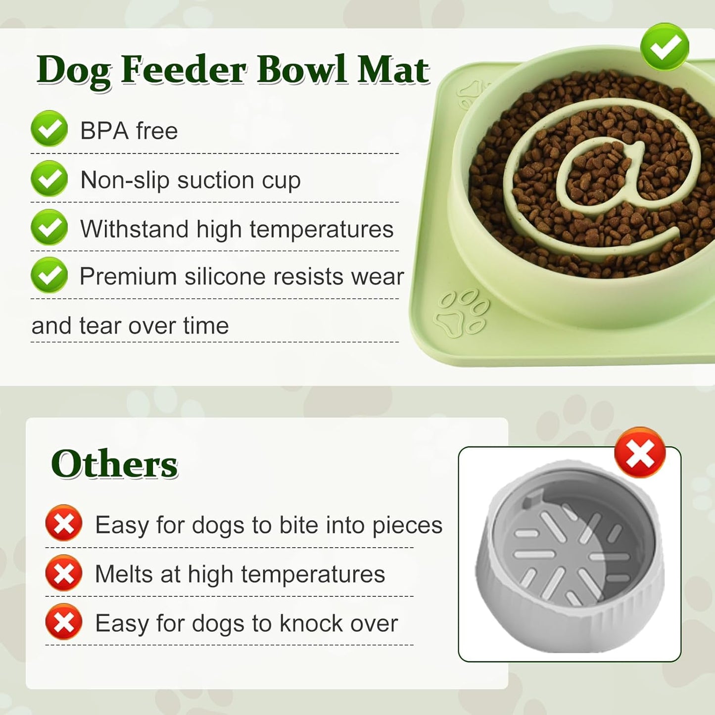 Slow Feeder Dog Bowls,Anti-Choking Silicone Puzzle Dog Food Bowl with Non-Slip Suction Cups,Slow Feeder Promotes Healthy Slow Eating,Ideal for Large Medium Small Dogs & Cats,Dishwasher Microwave Safe