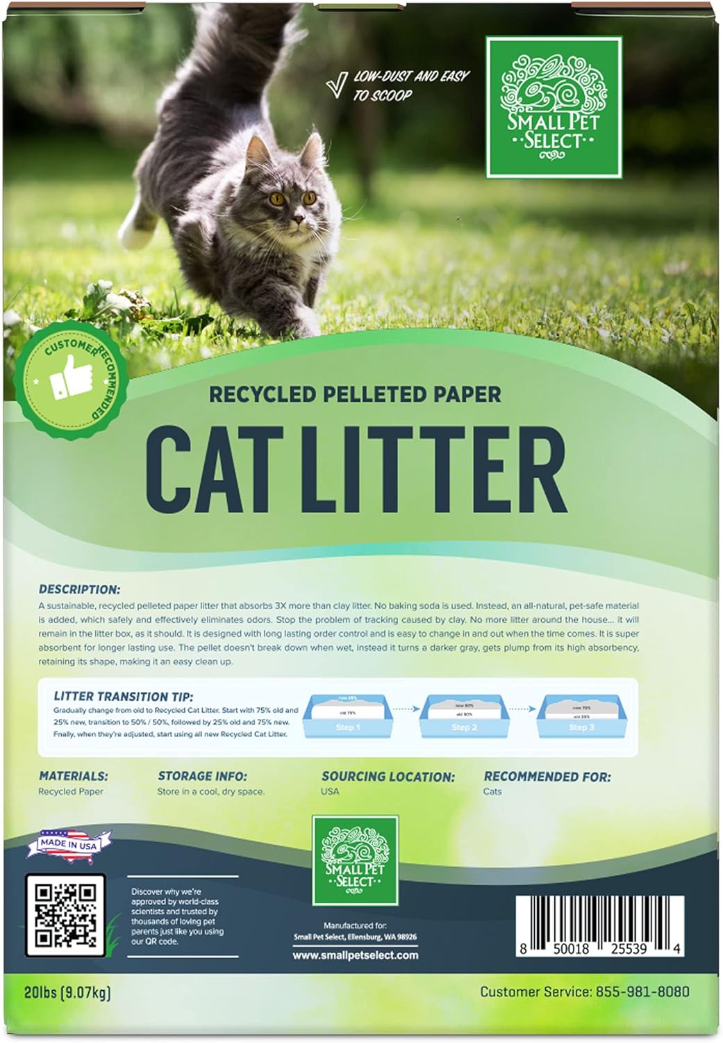 Small Pet Select-Recycled Pelleted Paper Cat Litter, 20lb