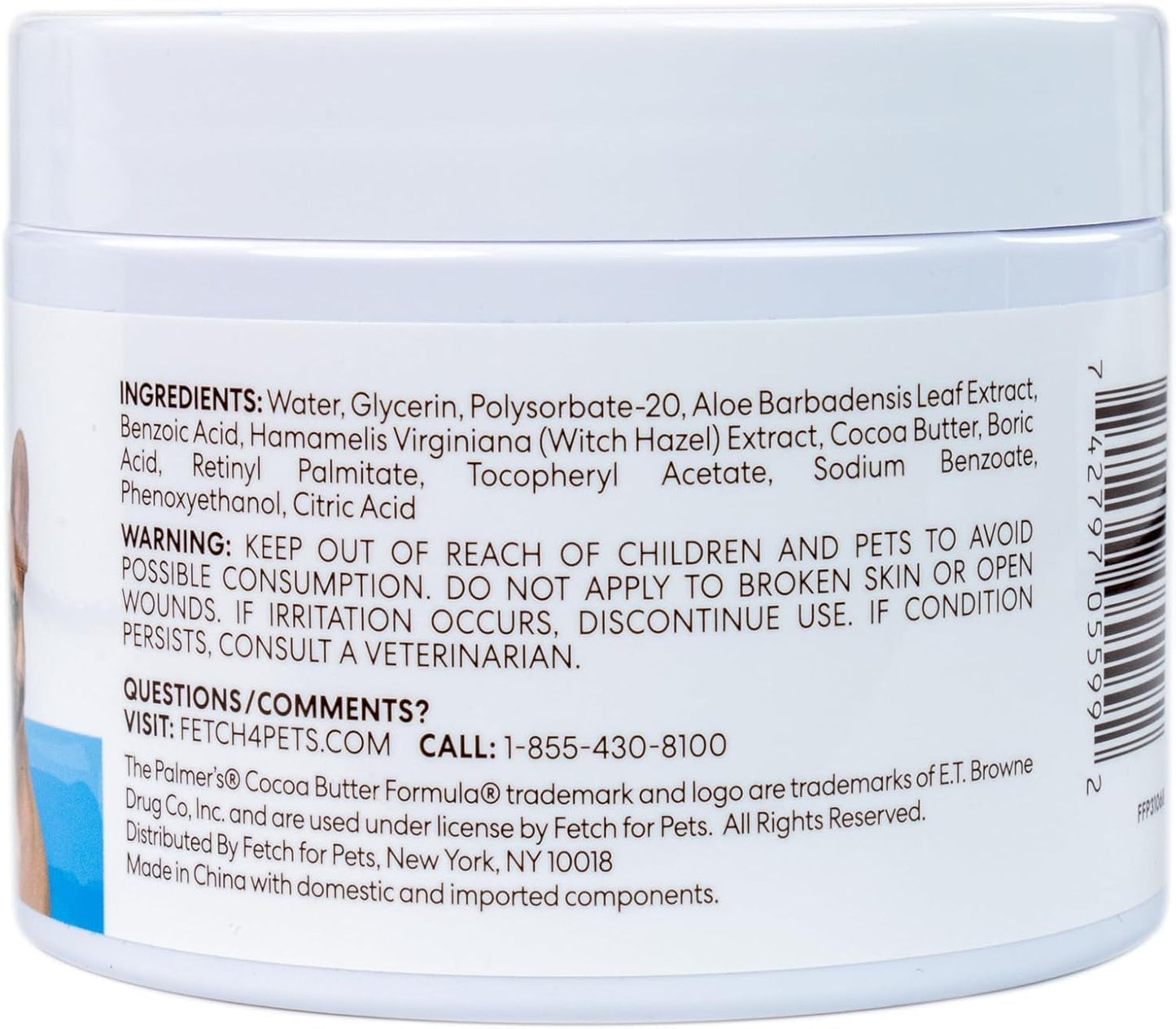 Palmer's for Pets Face and Eye Wipes with Cocoa Butter and Vitamin E, Dog Cleaning and Care, Specially Formulated for Dogs, 100ct - 6 Pack
