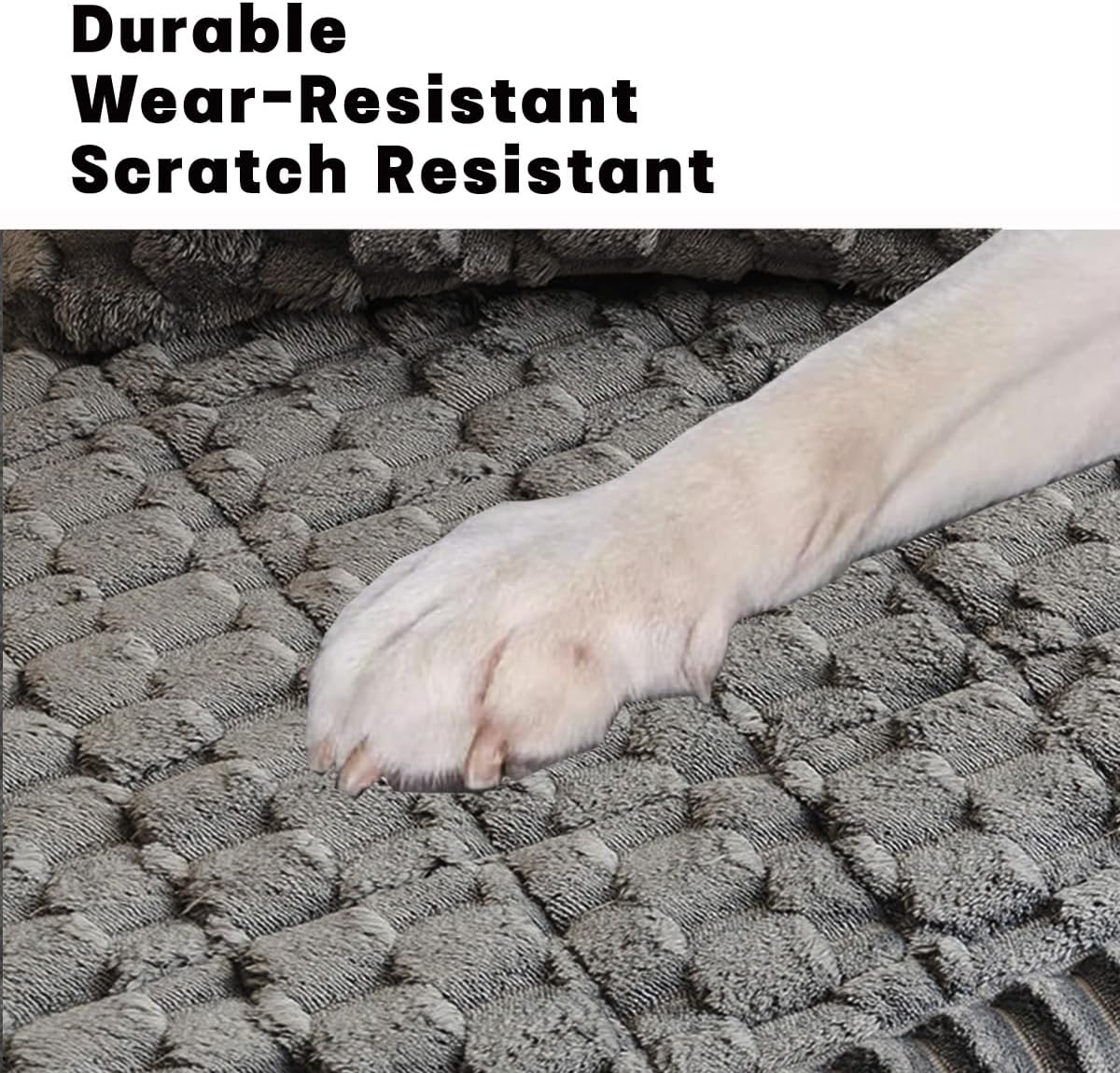 Non-Slip Dog Bed Mat for Car, Fuzzy Backseat Pet Mat, Travel Pet-Friendly Seat Cover for Cars, Compatible with Backseat Extenders and Seat Protectors 24.8x54 inch