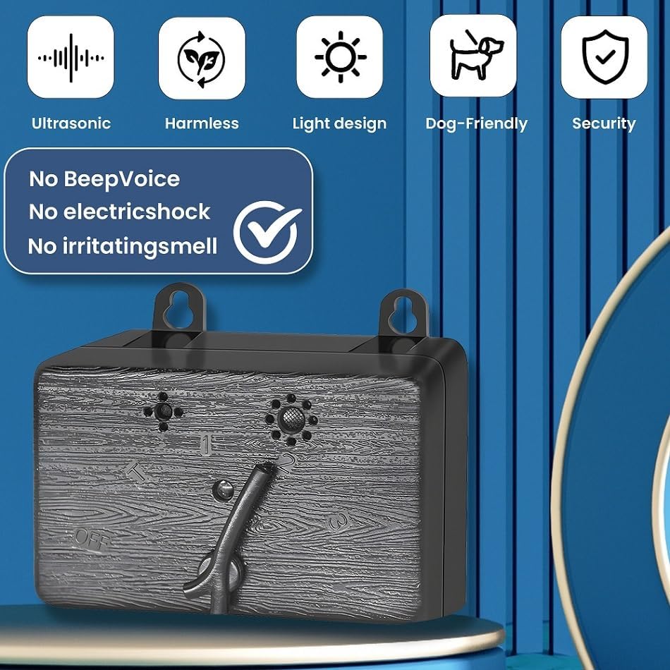 Dog Barking Control Devices,Anti Barking Device,50FT Dog Barking Control Devices,Auto Dog Barking Control Devices with 3 Modes, Bark Deterrent Neighbors Dog Silencer Outdoor and Indoor-Black