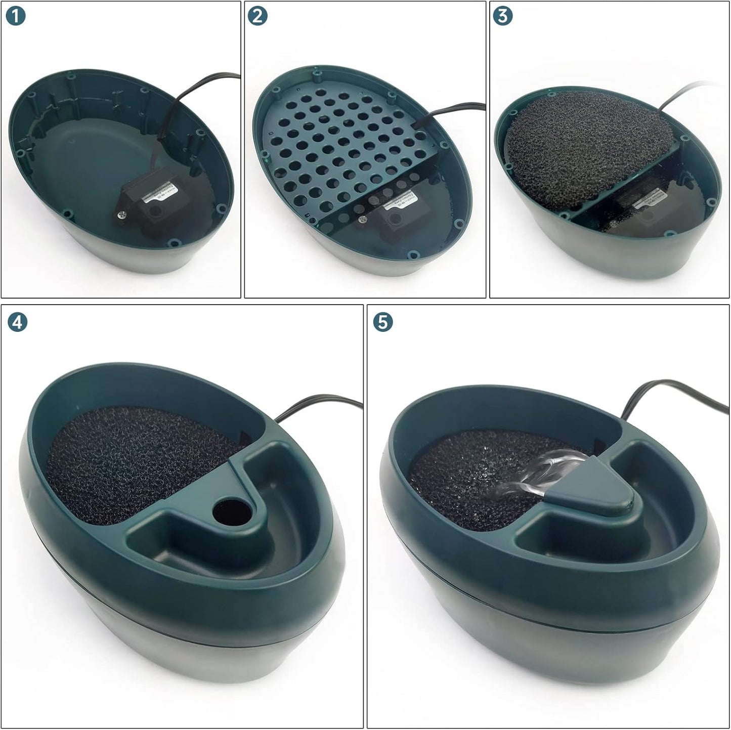 Reptile Drinking Water Fountain Chameleon Accessories Automatic Circulation System with Trough, Bearded Dragon Cage Accessories Reptiles Habitat Waterfall for Snake/Lizard/Chameleon/Turtle