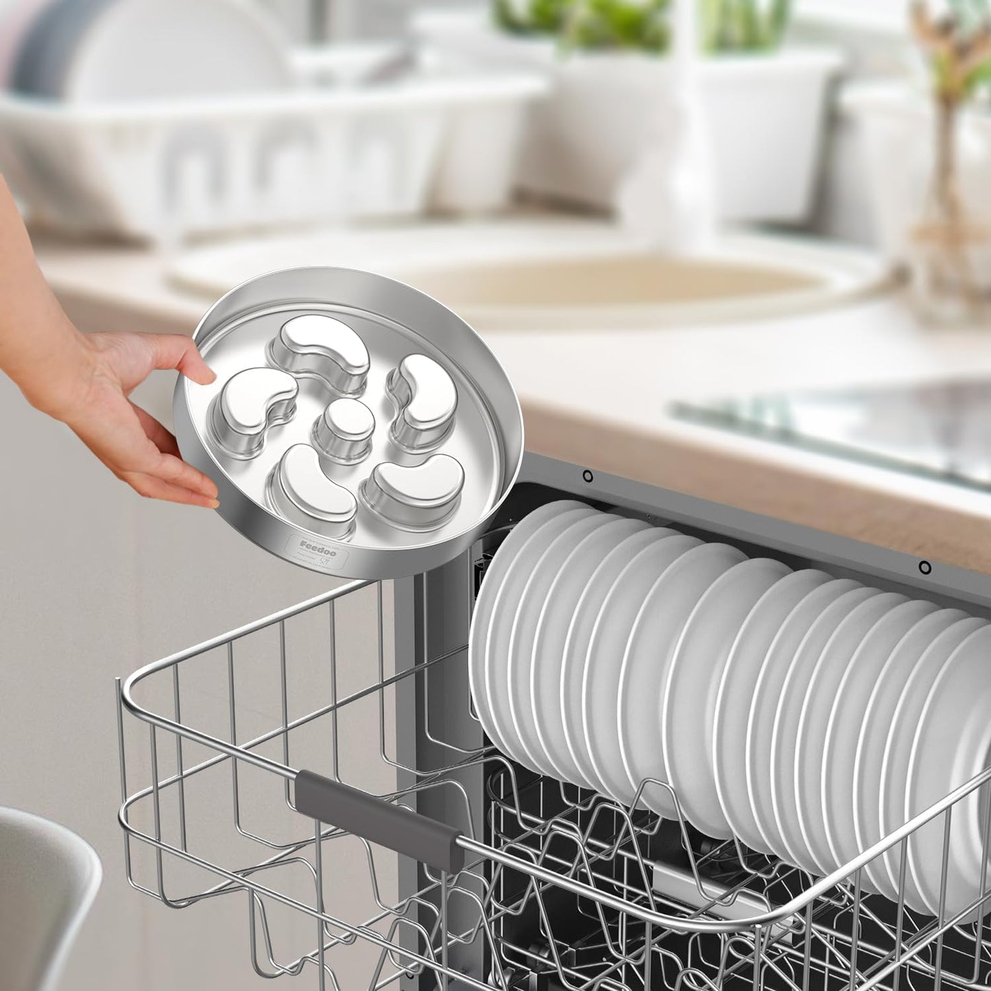 Slow Feeder Bowl + Food Mat Set