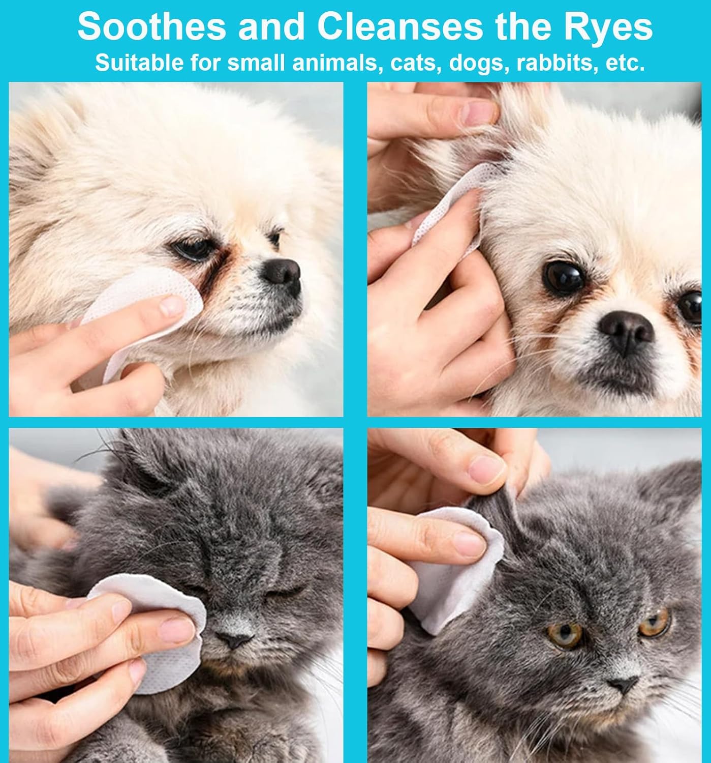 Lick Mat for Dogs, Dog Lick Mat with Suction Cups and Pet Eye Wipes for Dogs, Natural Dog Wipes for Paws and Butt