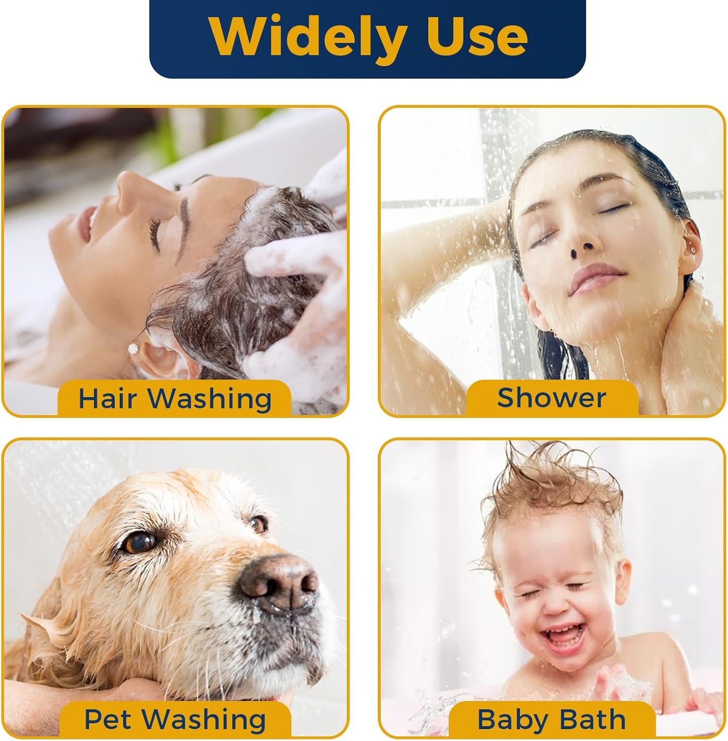 KLLEYNA Shower Head Hose Attachment for Sink/Tub Faucet - ON/OFF Jets Sprayer for Dog Wash/Bathtub Cleaning/Baby Bath/Hair Rinse, Tap Extender Water Nozzle for Bathroom Kitchen Utility Garden Basement