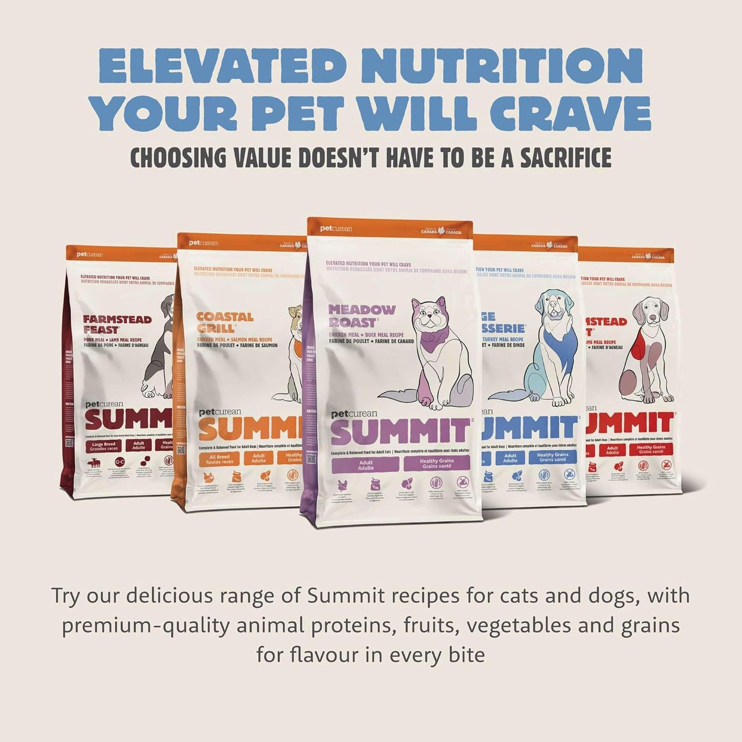 Summit Petcurean Range Rotisserie, Dry Cat Food, Chicken Meal and Turkey Meal Adult Recipe with Grains, 3 lb Bag (Pack of 2)