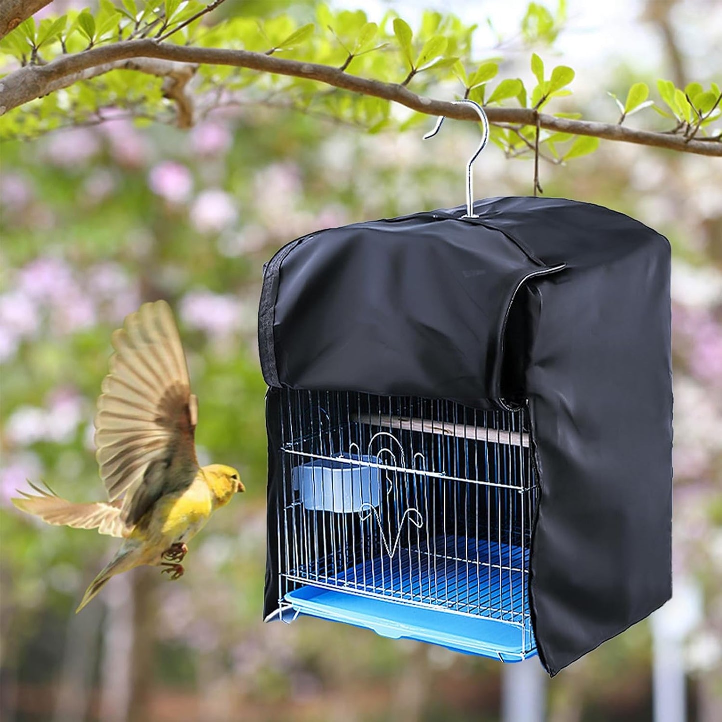 Bird Cage Cover for Night, Bird Cage Cover Shield, Black-Out Birdcage Cover, Good Night Windproof Light-Proof Cage Accessories for Parakeets Lovebirds Parrot (Only Covers)