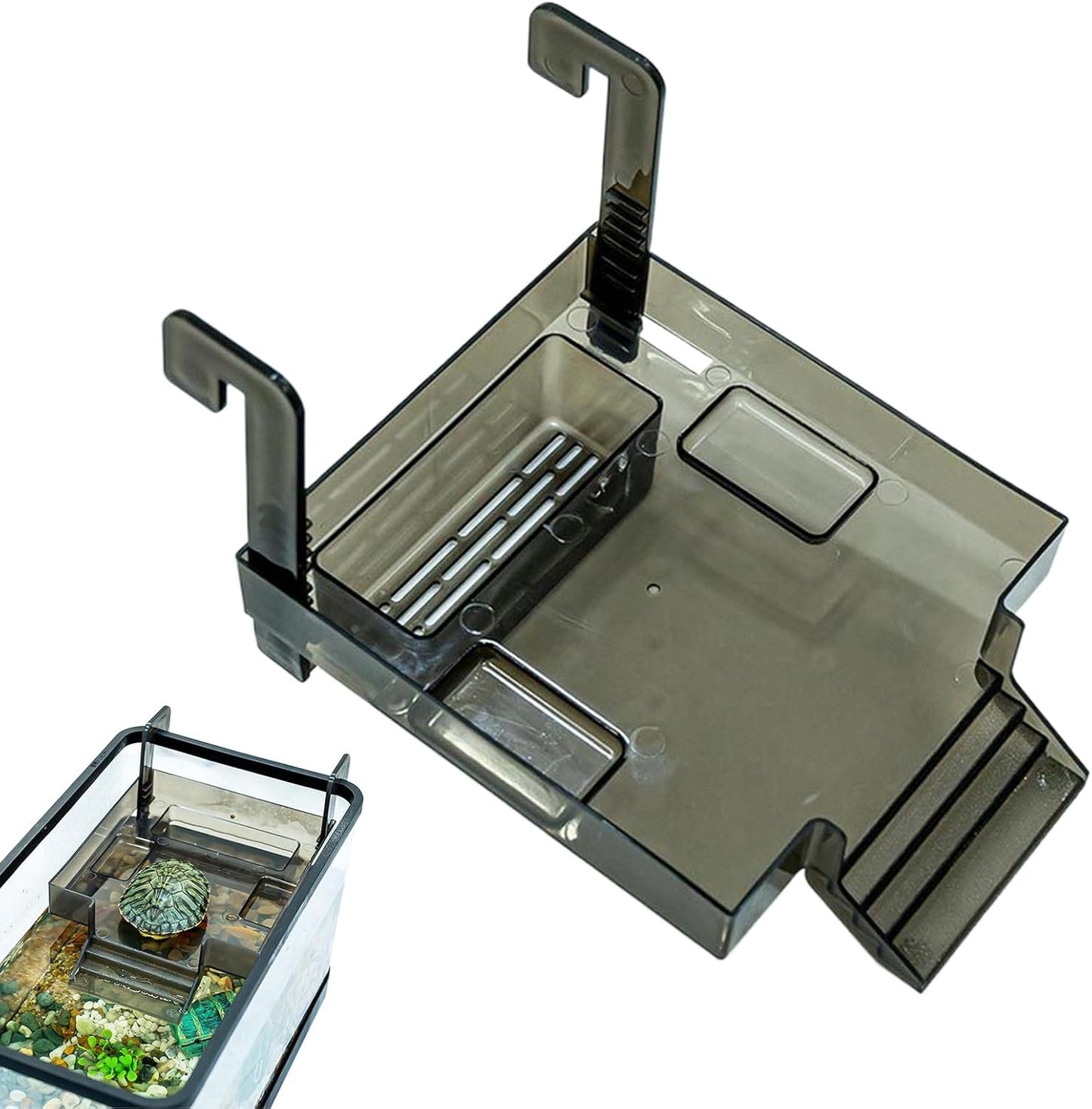 Turtle Basking Dock - Resting with Stairs - Basking Area for Aquatic Turtle Tank,for Frog Terrapin Salamanders Crabs Tortoise Balcony Hotel Restaurant