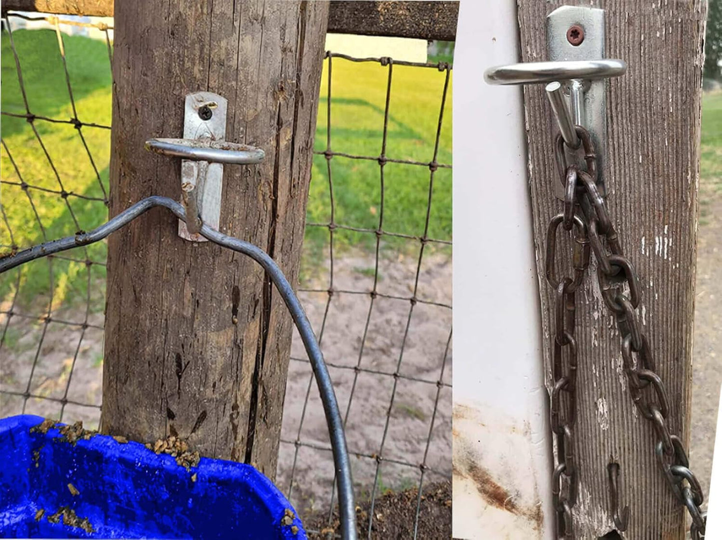 Horse Feed Bucket Hook,Water Bucket Holder Hanger for Horse Stall/Stable Supplies (2 Pack)