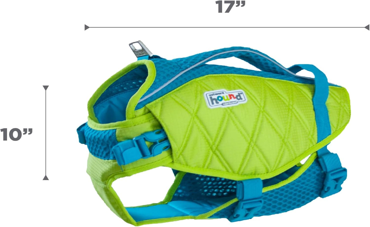 Outward Hound Standley Sport Dog Life Jacket, High-Performance Ripstop Dog Life Vest for Swimming, Boating, and Water Safety, Large, Green