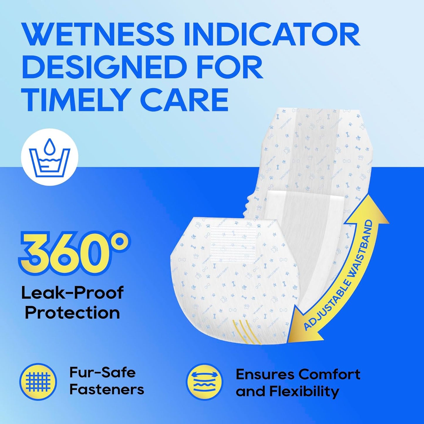 HONEY CARE All-Absorb A27 Male Dog Wrap, 50 Count, Extra Small