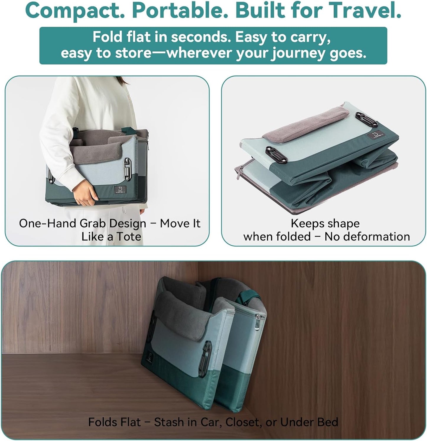 Upgraded Dog Car Seat for Small Dogs Under 25lbs โ Safety Booster Seat with Patent Buckles, Adjustable Leash, for Travel, Cars, SUV, Pickup โ A4Pet Pet Bed for Puppy & Cat