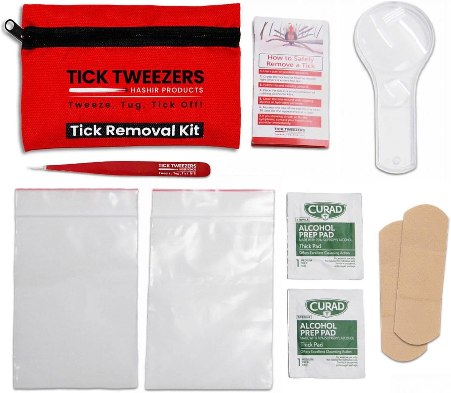 Complete Tick Removal Kit Tools for Hiking, Traveling, Camping