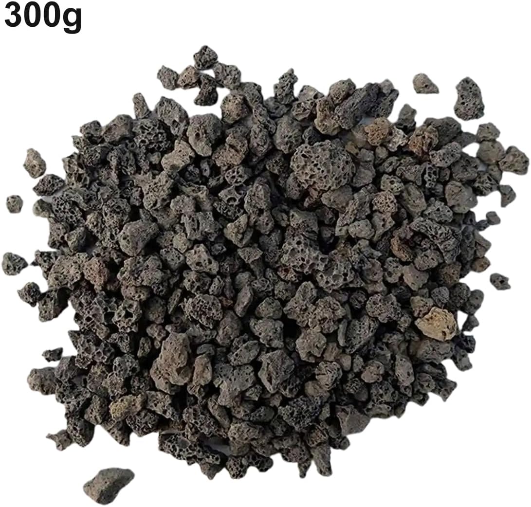 300g Black Horticultural Lava Rock, Volcanic Rock for Plants, Succulents, Garden Landscaping Decoration