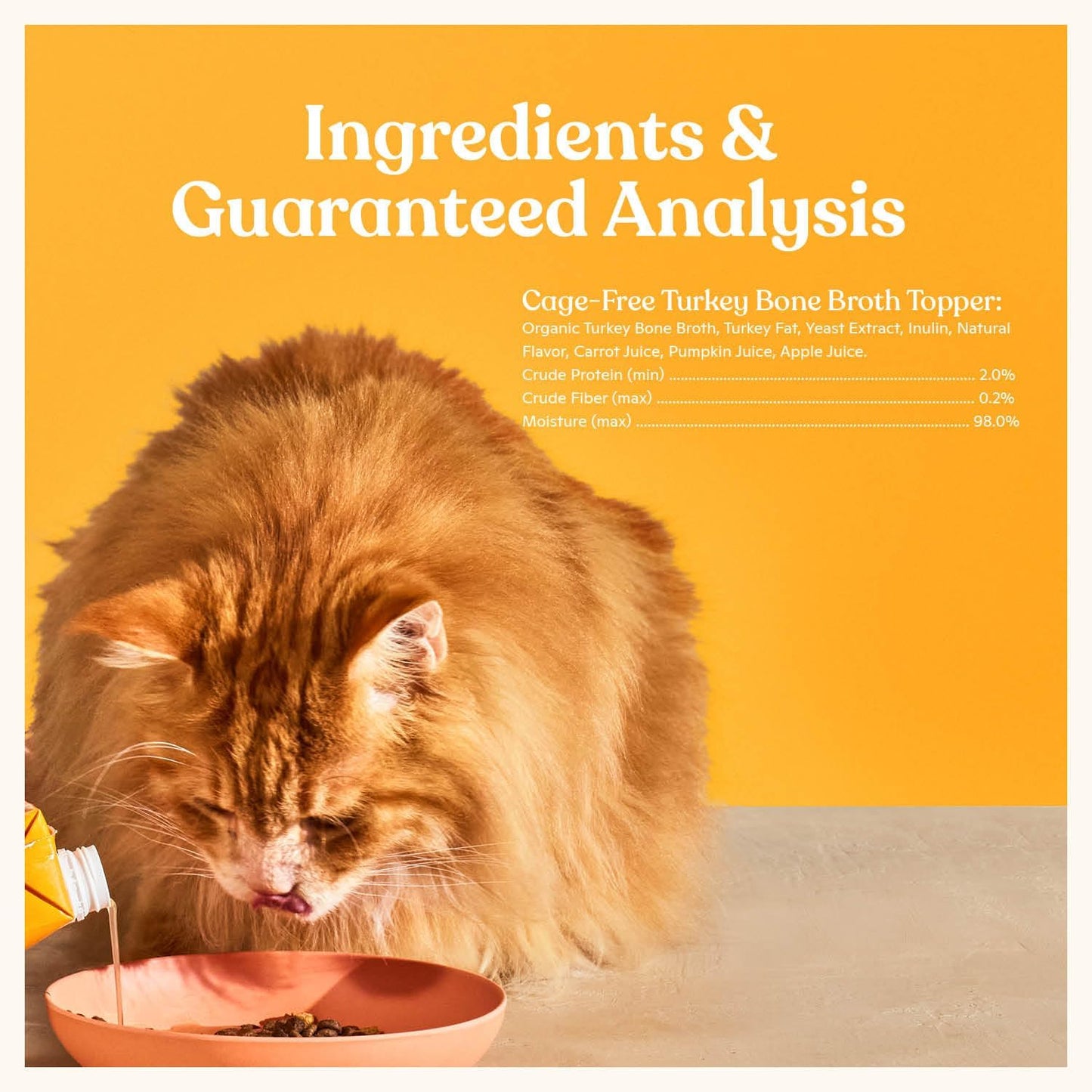 Made by Nacho Bone Broth Cat Food Topper for Hydration and Picky Eaters - Add Protein and Flavor to Your Dry Cat Food – Supports Optimal Nutrition, Digestion, Skin & Coat, 11 oz. Turkey (Pack of 2)