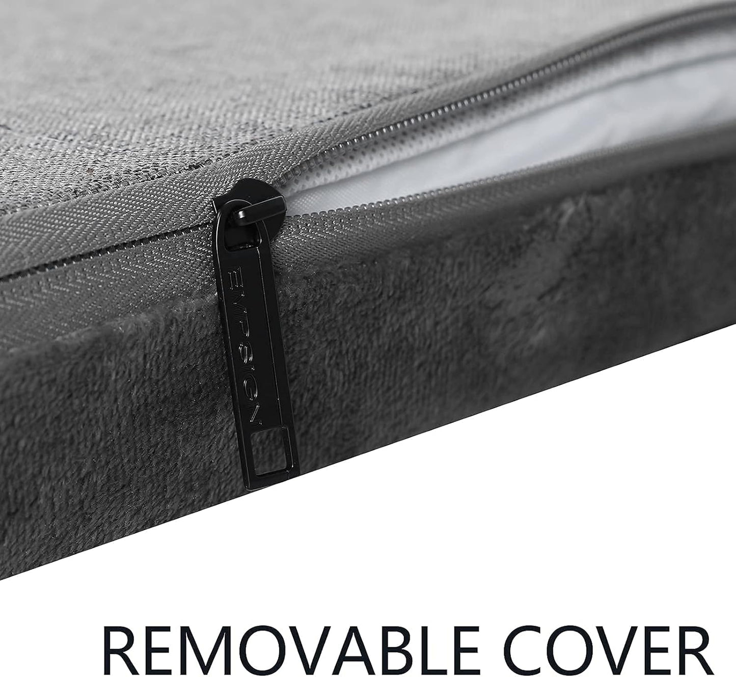 EMPSIGN Stylish Dog Bed Mat Dog Crate Pad Mattress Reversible (Cool & Warm), Water Proof Linings, Removable Machine Washable Cover, Firm Support Small to XX Large Dogs, Grey,XL(41''''*28''''*3'''')