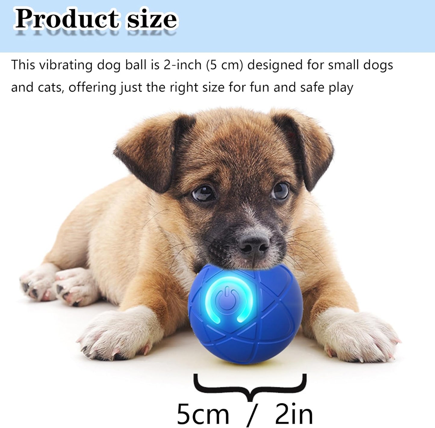 Interactive Dog Toys Dog Balls Activated Automatic Rolling Ball for Puppy Small Medium Dogs Smart Jumping Automatic Moving Bouncing and Rotating Ball Vibrating Keep Them Busy