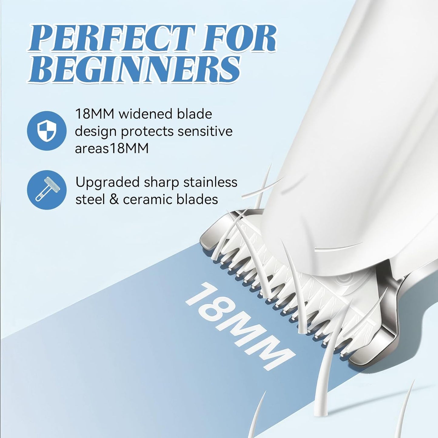 Dog Paw Trimmer Electric, Pet Paw Trimmer with LED Light, Professional Cordless Pet Clippers Rechargeable, Paw Cleaner - Grooming Shaver for Dog's & Cat's & Rabbit's Feet Eyes Face Ears Rump Hair