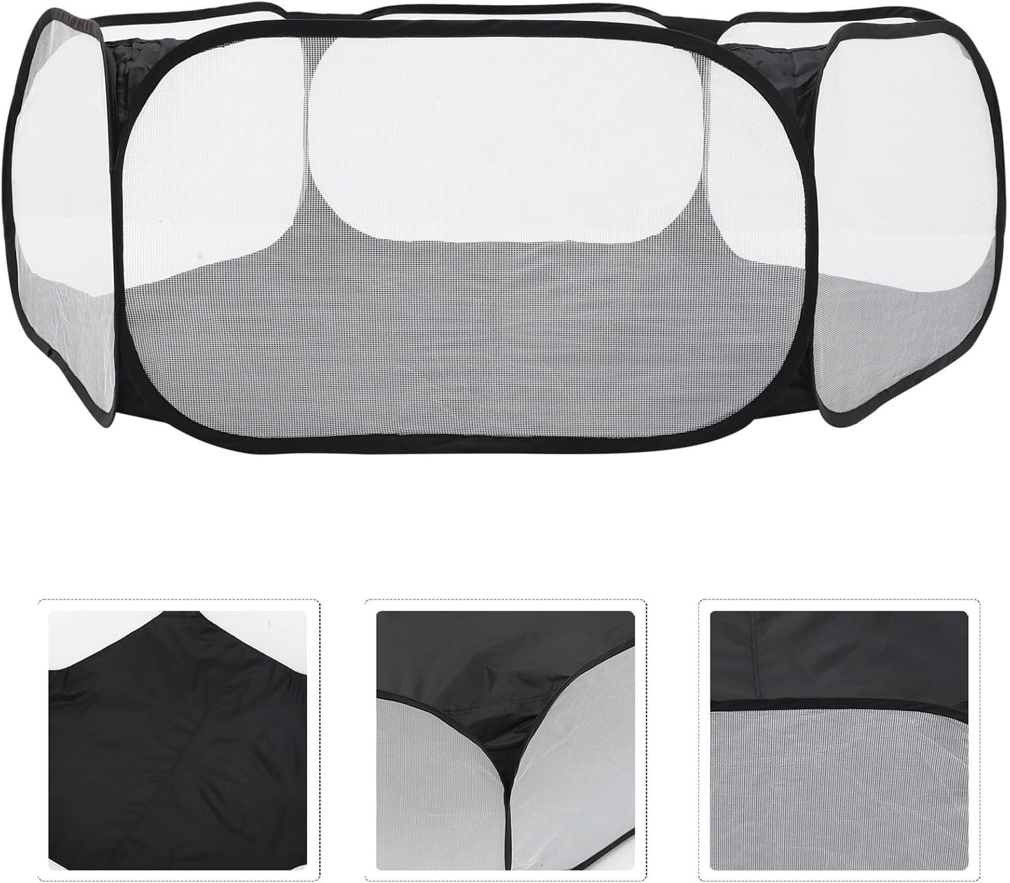 Gadpiparty Foldable Pet Playpen Hexagonal Polyester Mesh Tent Indoor Reusable Puppy Cat Small Animal Enclosure for Home Use