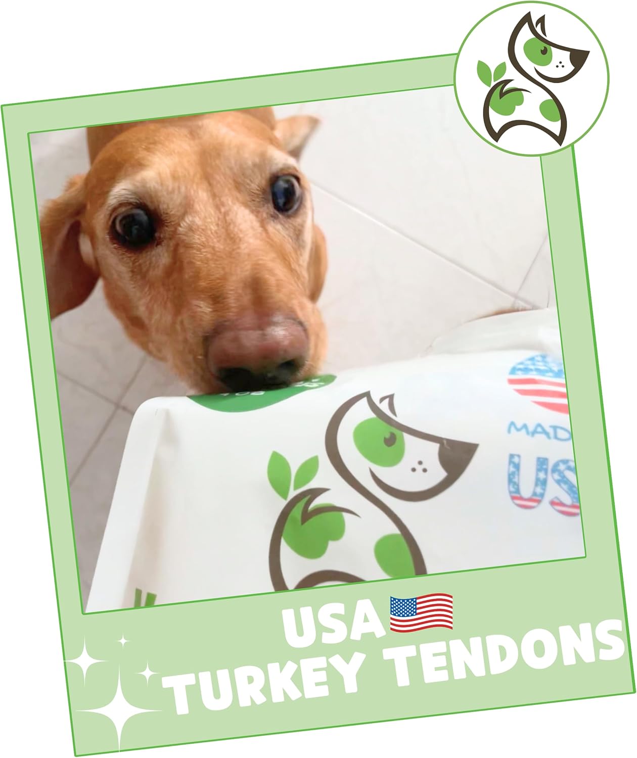Nature Gnaws USA Turkey Tendons for Dogs (4oz) - Delicious Grain Free Reward Snack for Small, Medium & Large Breeds - Premium Natural Dog Chew Treats
