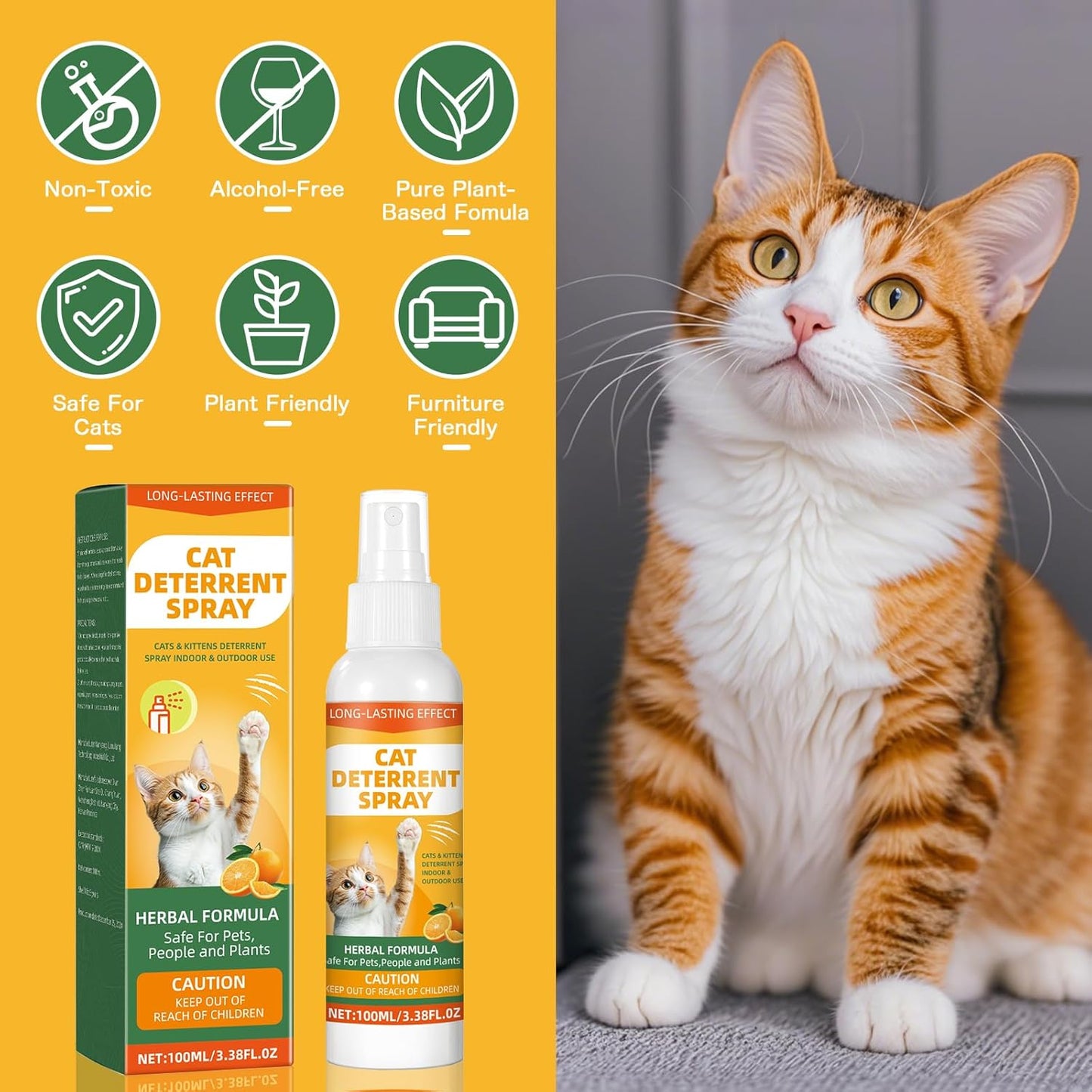 GDBadaisCat Deterrent Spray - Restricted Areas-for Behavior, Natural, Effective Old Formula