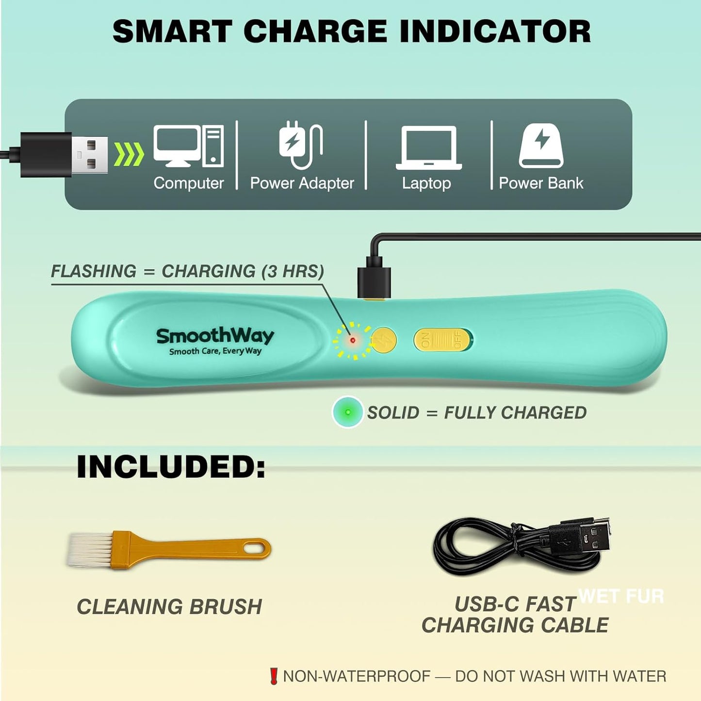 Professional 3-Row Tick & Flea Comb for Dogs & Cats - Stainless Steel Teeth with Negative Ion Anti-Static | Detangling Grooming Tool for Poodles, Shih Tzus & Long Haired Pets