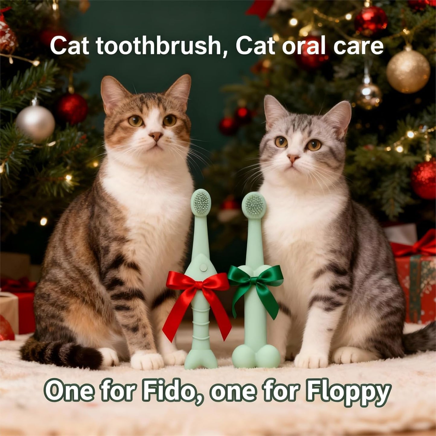 JBD Dog Toothbrush and Cat Oral Care Set | Finger Toothbrush for Small/Large Pets | Puppy Tooth Brushing Kit with Double Sided Brush | Cleans Teeth & Removes Tartar | 3-Piece Pet Dental Care