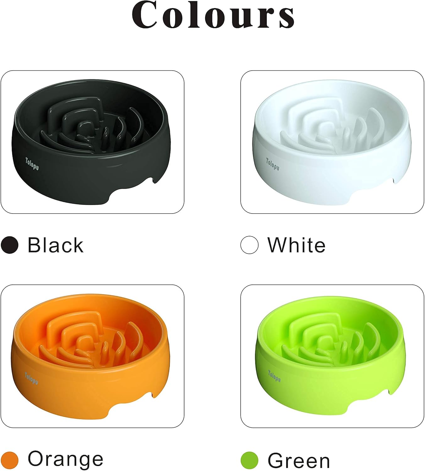 Large Slow Feeder Dog Bowls,Hold 8 Cups,Stop Bloat Bowl Anti-Choking &Anti-Gulping & Fun Feeding Bowl (Large, Black)