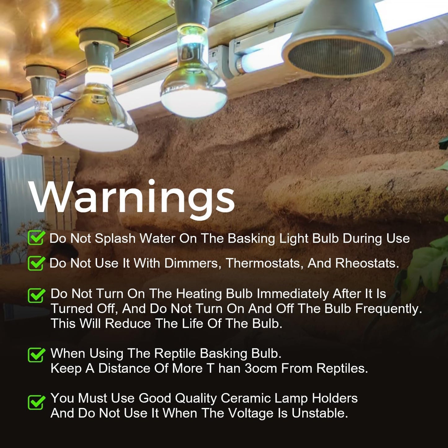 Reptile Heat Lamp 75W, Heat Lamp Bulbs for Reptiles and Amphibians, UVA Daylight Basking Light Suitable for Bearded Dragons, Lizards, Turtles, and Chickens (2 Pack)