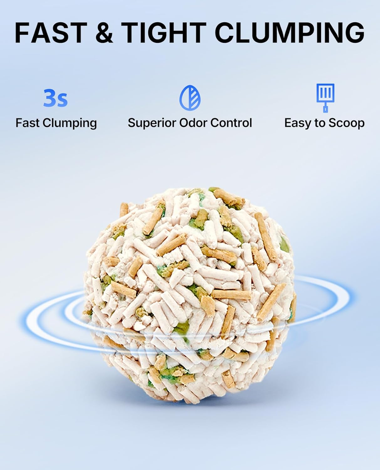 PETKIT 2025 New Urine Monitor Litter, pH Detection Tofu Litter, Superior Clumping 100% Natural Ingredients Plant Cat Litter, Dust-Free and Odor Control, Non-Sticky, Easy Scooping (5.2lb×3bags)