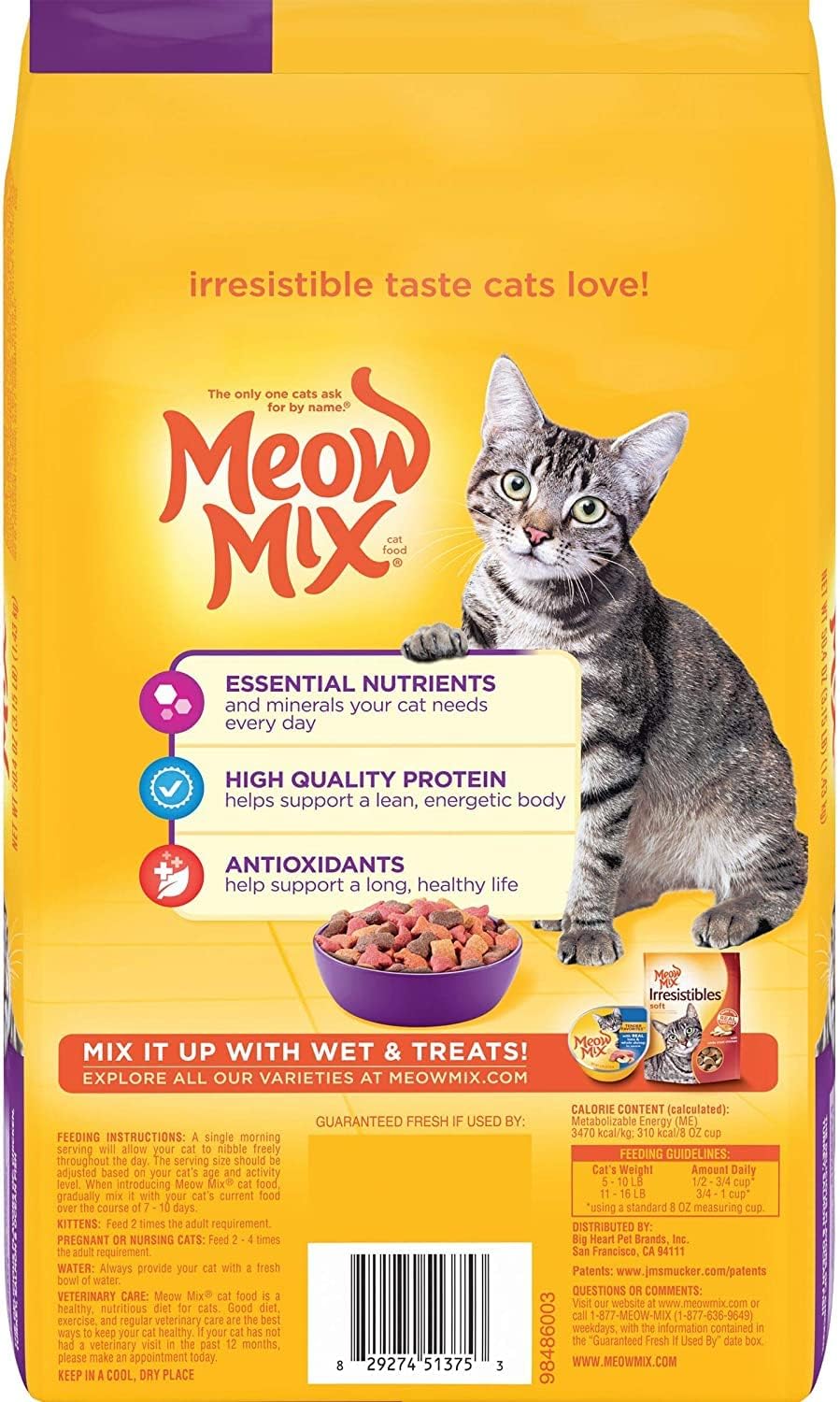 Meow Mix Original Choice Dry Cat Food, Heart Health & Oral Care Formula