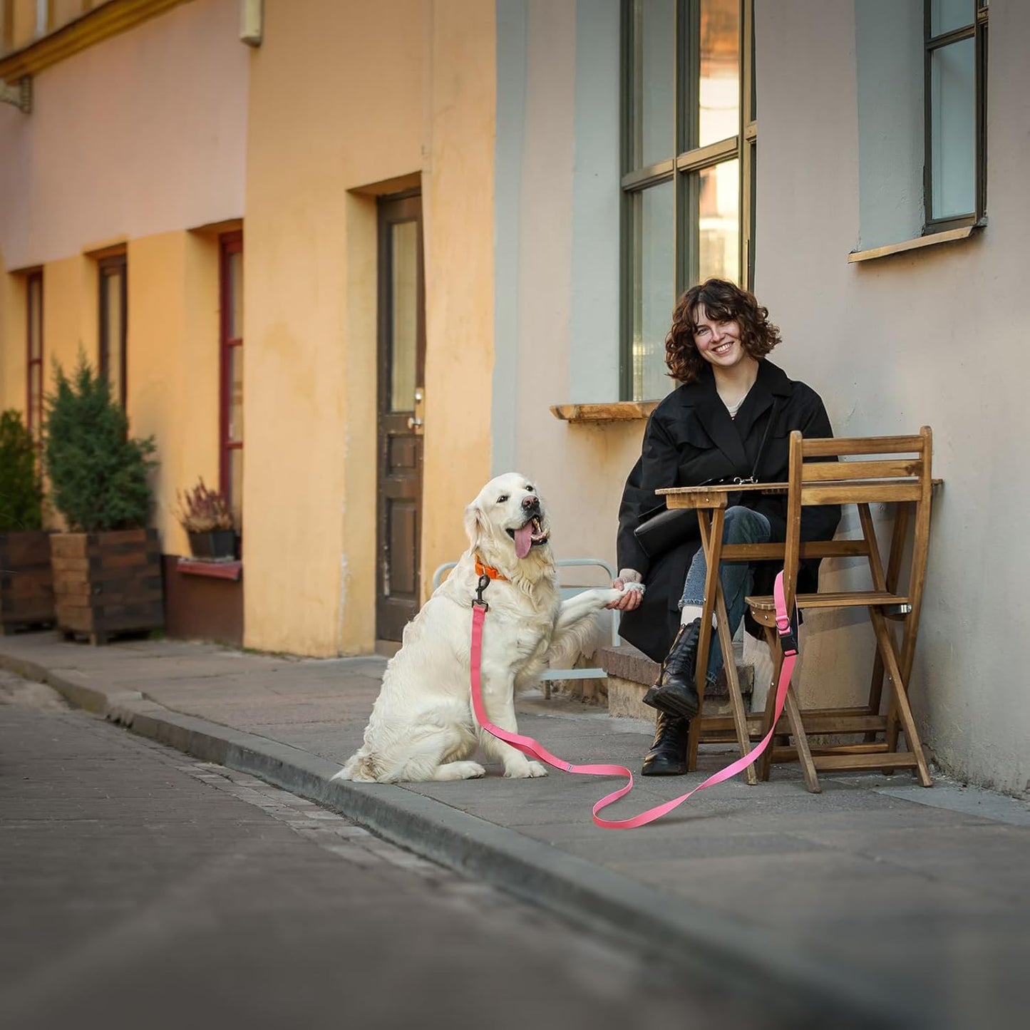 Hands Free Dog Leash,Galaxy Reflective Crossbody Leash, 5.4–9.5 ft Adjustable Heavy Duty Waist Belt for Medium and Large Dogs Walking,Running,Jogging,Training,Night Walking (290cm, Green