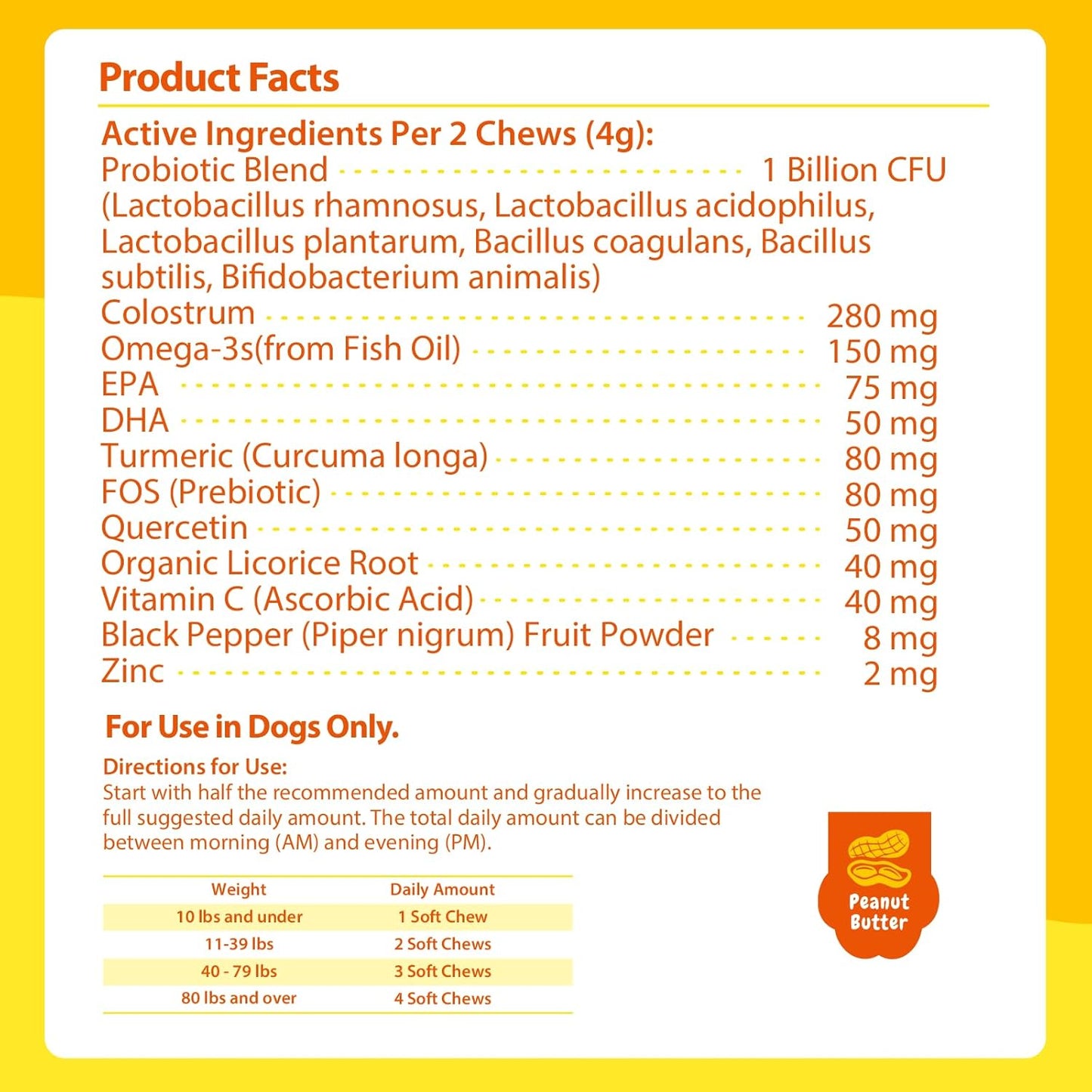 PENPENPET Dog Allergy Relief Chews, Dog Itching Skin Relief, Omega 3 for Dogs Itch Supplement, Relieve Seasonal Allergy, Provide Immune Support (Peanut Butter Chews, 180ct)