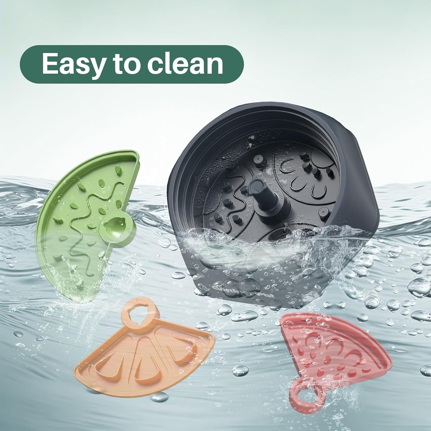 Gardner Pet Adjustable Slow Feeder Bowl for Medium/Large Dogs – 9.85'' L Size with Suction Base, Detachable Puzzle Insert & Freeze-Friendly Design (BPA-Free)