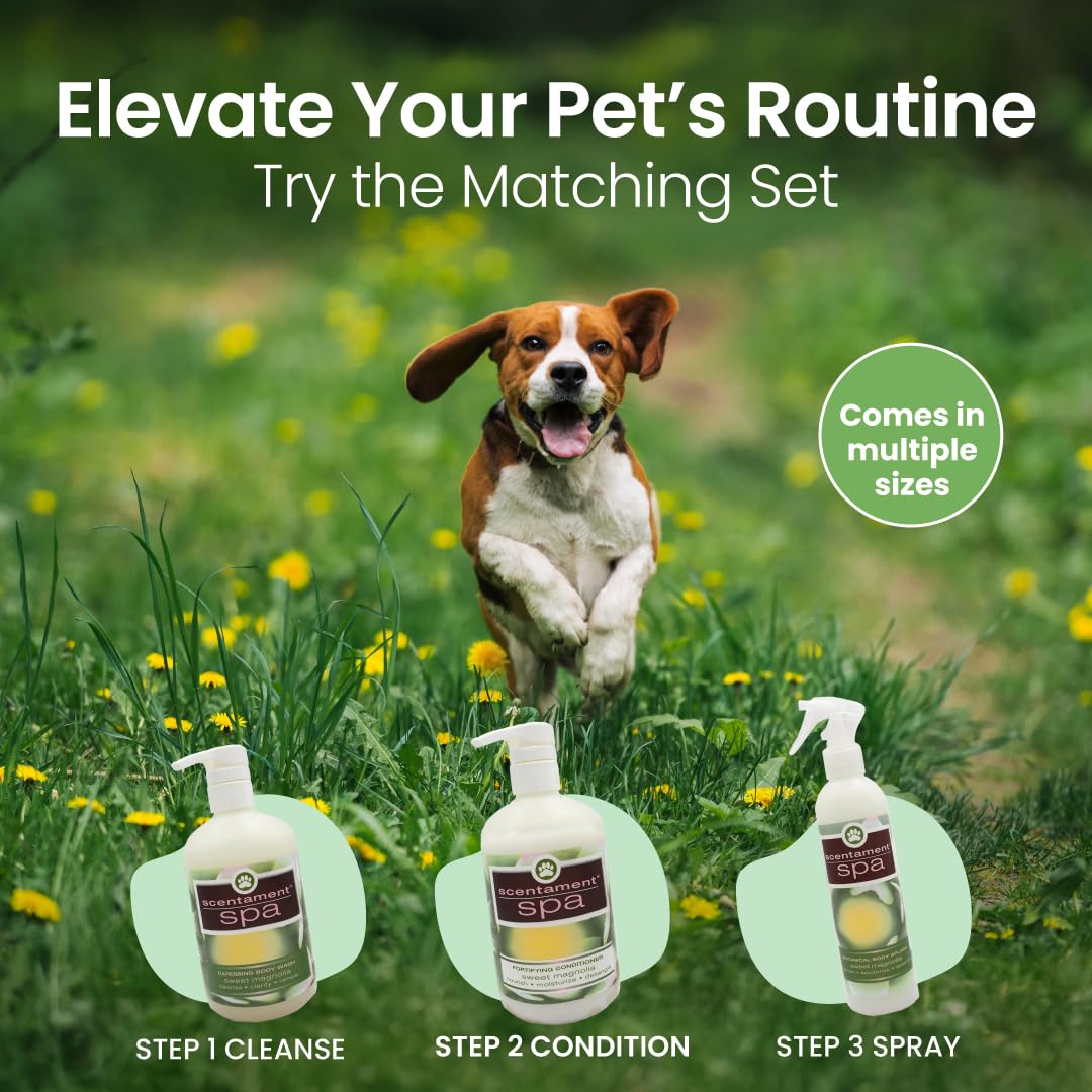 Best Shot Scentament Spa Fortifying Conditioner for Dogs & Cats, Moisturizing & Detangling Conditioner, Strengthens Coat, Gentle Grooming Formula, Sweet Magnolia Scent, 16 fl oz