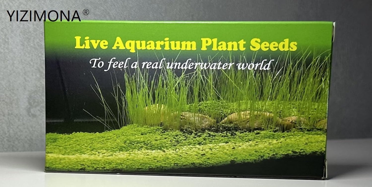 Aquarium Plant S.e,e,ds. not Fish Tank Aritificial Plastic Plant,10gram Mini-Leaf+8grame Long Hair Grass Fresh Water Carpet Decor